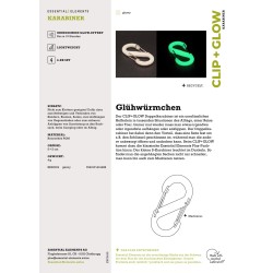 Clip+Glow - 4er Set - Karabiner leuchtend