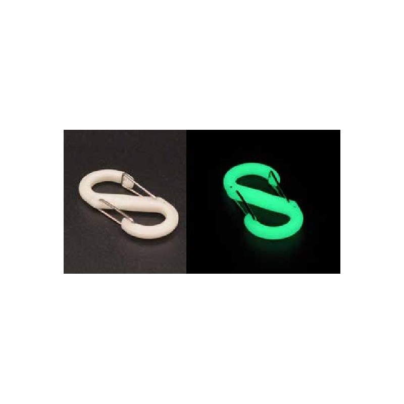 Clip+Glow - 4er Set - Karabiner leuchtend